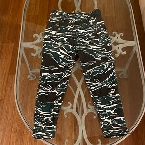 G-Star Camouflage Pants in Black and Green high waisted